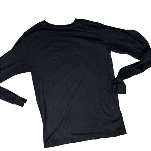 Merry & Bright Black Long Sleeve Holiday T-Shirt Medium NWOT Christmas - Picture 2 of 3